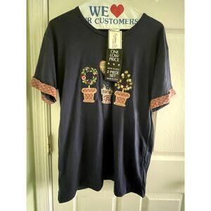 Bobbi Brooks - NWT - Teeshirt - NWT  - Large - Blue Red trim - Brand New